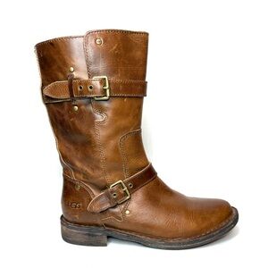 UGG Gillespie Tan Leather Boots | 6.5